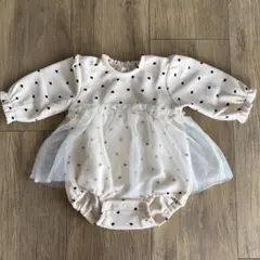 Cottoli ハート柄 ロンパース 70cm