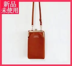新品 スマホショルダー バッグ ポーチ スマホ財布 レディース 茶色 ブラウン