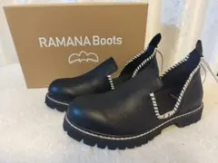 RAMANABoots レザーシューズ スリッポン ブラック 未使用24～25㎝