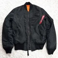 ✨極美品✨アルファインダストリーズ　MA-1フライトジャケット　M　黒　ブラック