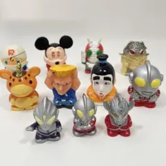 【当時物】昭和レトロ キャラクター指人形 セット ウルトラマン　ガイル　その他のサムネイル
