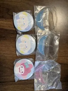 サンリオキャラクターPVCクリアケース付き缶バッジ3個セットシナモン×2マイメロ