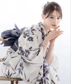 DITA涼風の咲きしらべ Mセパレート浴衣&新品下駄のセット(兵児帯なし