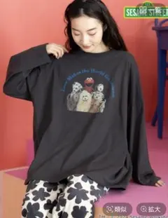 【SESAME STREET（セサミストリート）】コラボ フォトロングTシャツ
