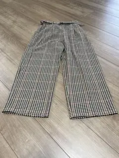 チェックパンツ