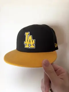 NEW ERA ロサンゼルス ドジャース キャップ ブラック/イエローのサムネイル