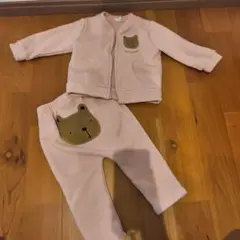 babyGAP ピンク ベア刺繍 パーカーセット18-24m 90cm