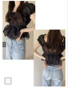 GRL 2Wayシアーペプラムブラウス[ac2281]