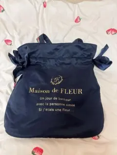 Maison de FLEUR ネイビー トートバッグ