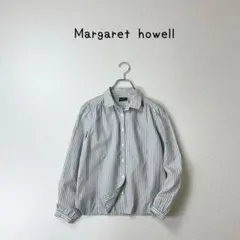 Margaret howell ストライプ　ブラウス　日本製　サイズ2のサムネイル