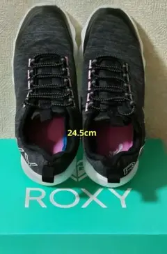 ROXY スニーカー ブラック ピンク　24.5cmのサムネイル