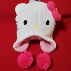 ★超希少★【新品】52-54 サンリオ ハローキティ 耳あて付ニット帽