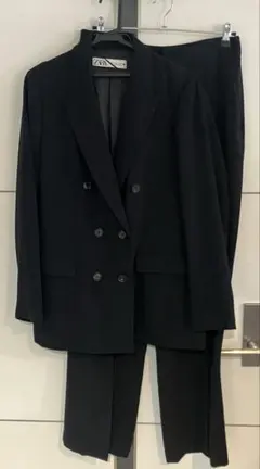 Zara オーバーサイズ スーツ上下 黒 パンツ美品 L