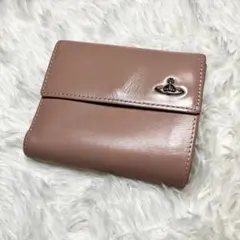 薇薇安·韋斯特伍德 三摺錢包 粉紅色 皮革 零錢包 奧姆