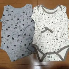 冬物　長袖ロンパース　2枚セット
