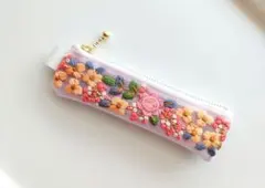 インド刺繍リボン（両面）　ミニポーチ