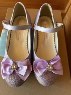 プライベートレイベル　子供パンプス　薄紫　1.2回使用　美品　20センチ　発表会