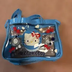 Hello Kitty 透明メッシュバッグ 中型　レトロ