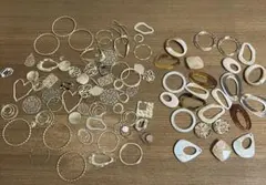 ハンドメイド　アクセサリーパーツ　ゴールド系アクリル系　まとめ売り