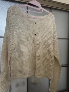 GU メッシュカーディガン オフホワイト