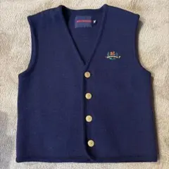 MikiHouse ネイビー ボタン付きベスト 7