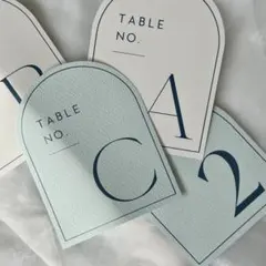 テーブルナンバー　結婚式　ウェディング　披露宴　ペーパーアイテム