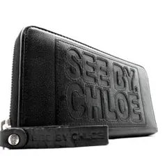 SEE BY CHLOE　長財布　ブラック　レザー　ラウンドファスナーのサムネイル