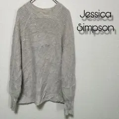 Jessica Simpson【S】長袖ニットセーター ベージュ 色落ち有り