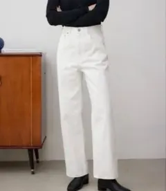 AZUL by moussy ハイウエストデニムワイドⅢ ホワイトのサムネイル