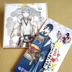 【未使用】刀剣乱舞　鶴丸国永　とうらぶ　セリフラバーマスコット　色紙ART