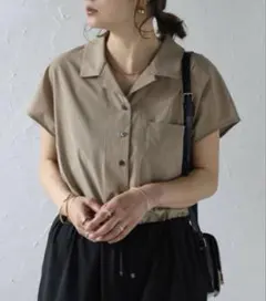 クールタッチウエスト切替オールインワン （BEIGE×BLACK）のサムネイル