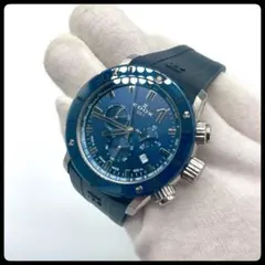 極美品✨️EDOX クロノオフショア1 腕時計 クロノグラフ クォーツ ブルーのサムネイル
