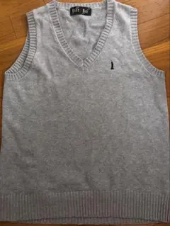 EAST BOY グレー ニット Vネック スクールベスト