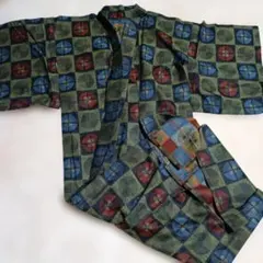 着物と羽織アンサンブル (上下セット) ウール　レトロ