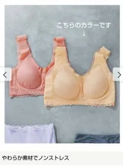 【新品未開封】ノンワイヤーブラジャー フェリシモ《3L☆ベージュ》匿名発送のサムネイル