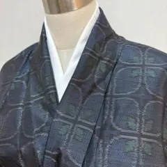 KN5178 大島紬 身丈150.5cm 着物 正絹