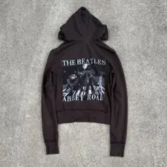 【y2k】00s The Beatles 短丈 ジップ パーカー swag