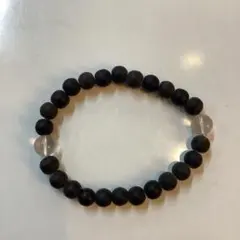 黒と透明のビーズブレスレット
