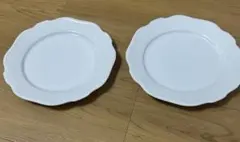 ノリタケ プレート 2枚セット 21cm 白 プレート 皿 訳あり
