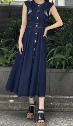 REDYAZEL デニムマキシワンピース