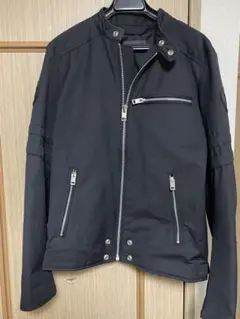 DIESEL ブラック シングルライダースジャケット