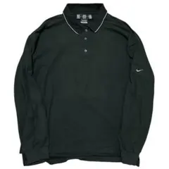 90〜00s Nike Golf DRI-FIT 長袖ポロシャツ ブラック