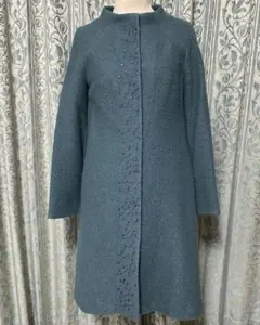 シビラの花刺繍の素敵なコートです、春、秋、冬、ともに華やぐ1品です シビラの花刺繍の素敵なコートです、春、秋、冬、ともに華やぐ1品