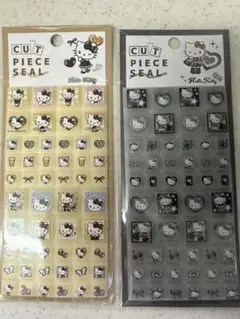 正規　キティ　タイルシール　カットピースシール　サンリオ　ヒョウ柄　セット