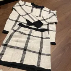 SHEIN グレーと黒のチェック セットアップ M