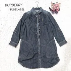 美品 BURBERRY BLUE LABEL フリル デニム シャツ バーバリー - メルカリ