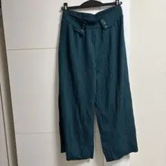 ダークティール ストライプ ワイドパンツ 【Lサイズ】