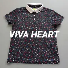 【極美品】ビバハートゴルフ　モノグラム総柄ポロシャツ半袖　XL