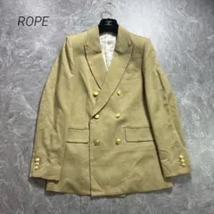 ROPE ロペ　ダブルブレスト　金ボタン　テーラードジャケット　カーキ系　38のサムネイル