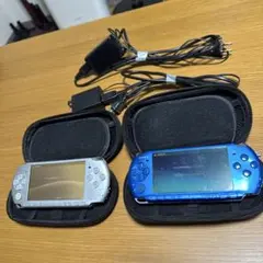 Sony PSP 3000 本体 2台セット 銀、青